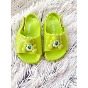 Mini Melissa Green Carebear Collab‎ Jelly Sandals Girls